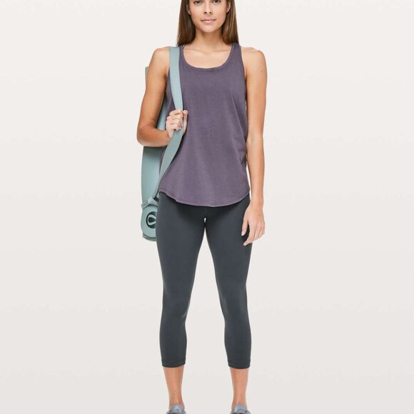 lululemon athletica Pants - Lululemon Align Crop 21" Melanite Yoga Stretch Leggings Women's Size 4 Buttery